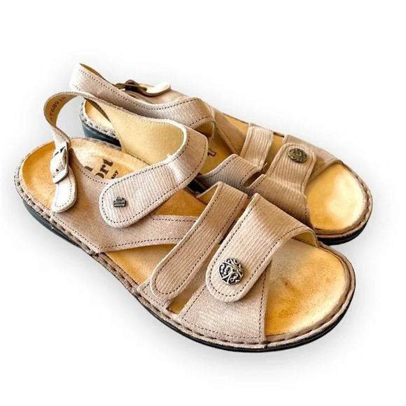 Finn‎ Comfort Gomera Orthopedic Sandals Taupe Leather Women’s Size 39D EU NWOT
